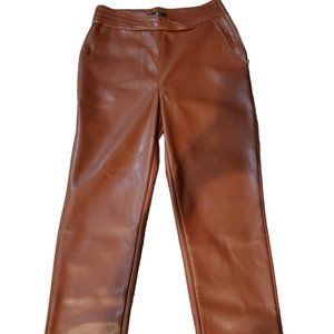 7 For All Mankind Brown Leather Pants